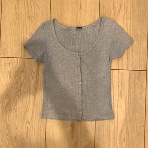 Grey Brandy Melville top